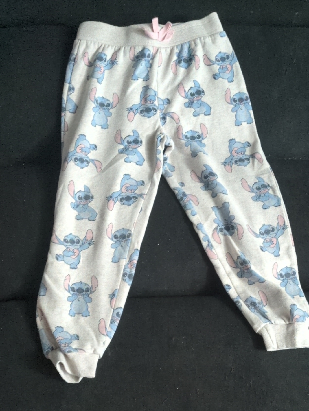 Girls' Light Gray Blue Stitch Print Pajama Pants - Disney-inspired